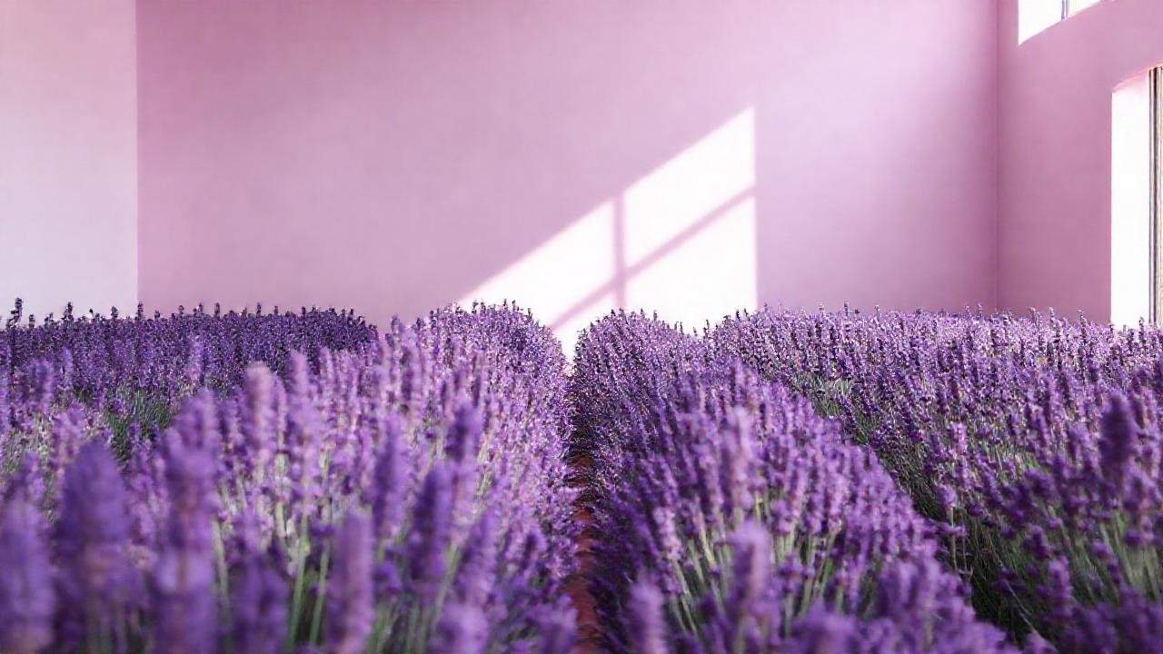 Un campo de lavanda crea serenidad chic