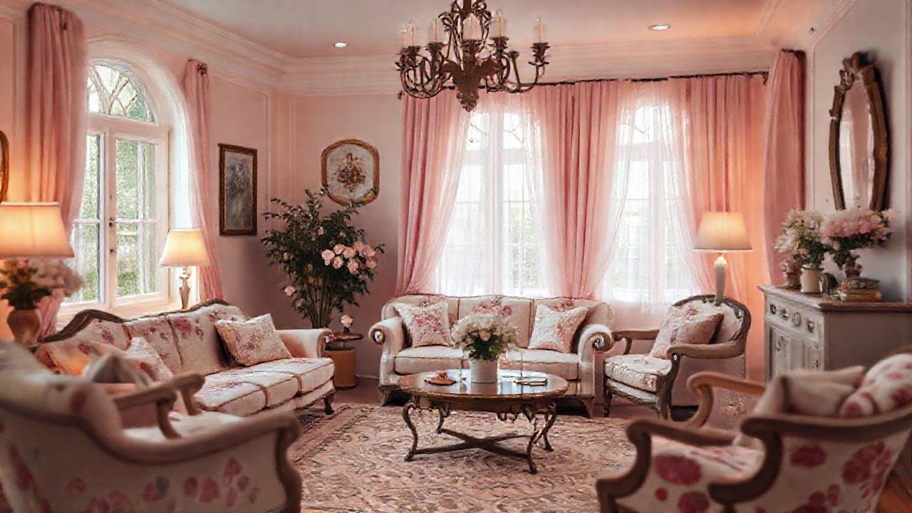 Un salón acogedor y romántico