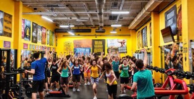 Gimnasio vibrante inspira a entrenar