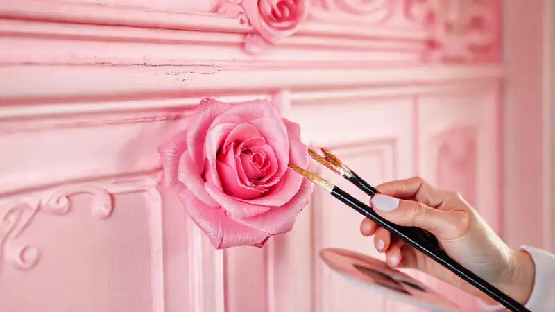 Un artista crea una atmósfera serena