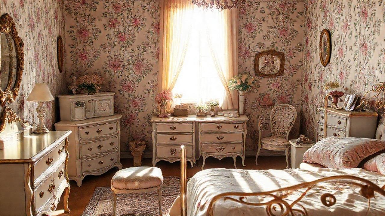 Habitación vintage, elegante y soñadora