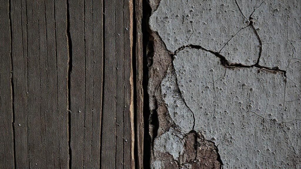 La madera vieja evoca un deterioro sutil