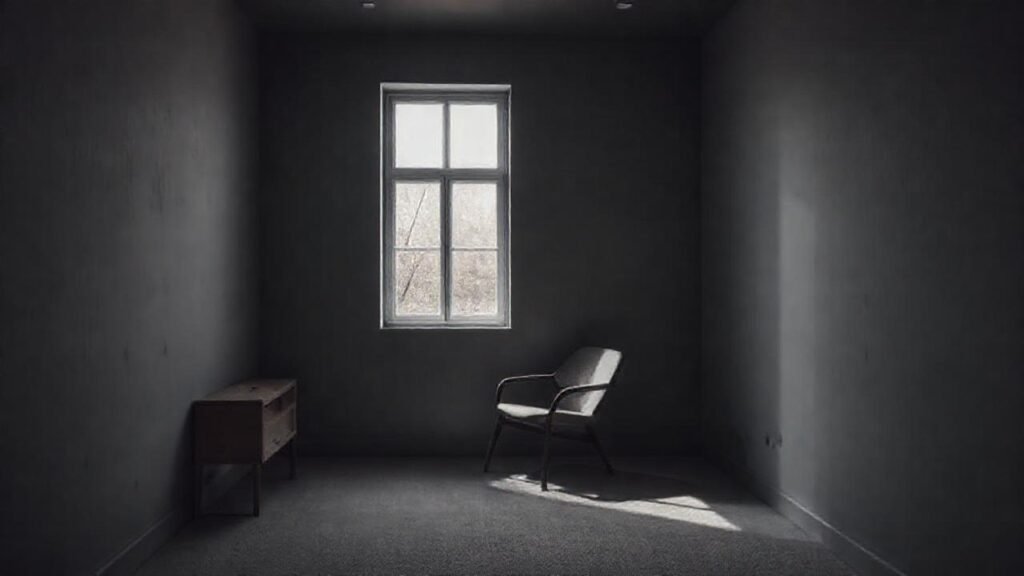 Habitación gris crea calma y sosiego