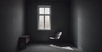 Habitación gris crea calma y sosiego