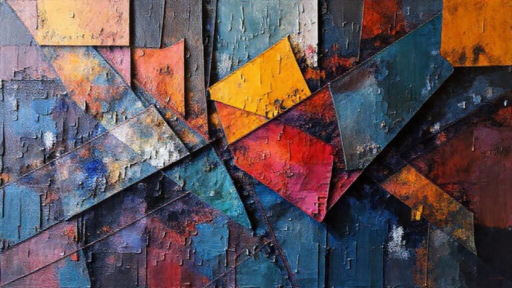 Pintura abstracta crea profundidad y color