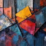 Pintura abstracta crea profundidad y color