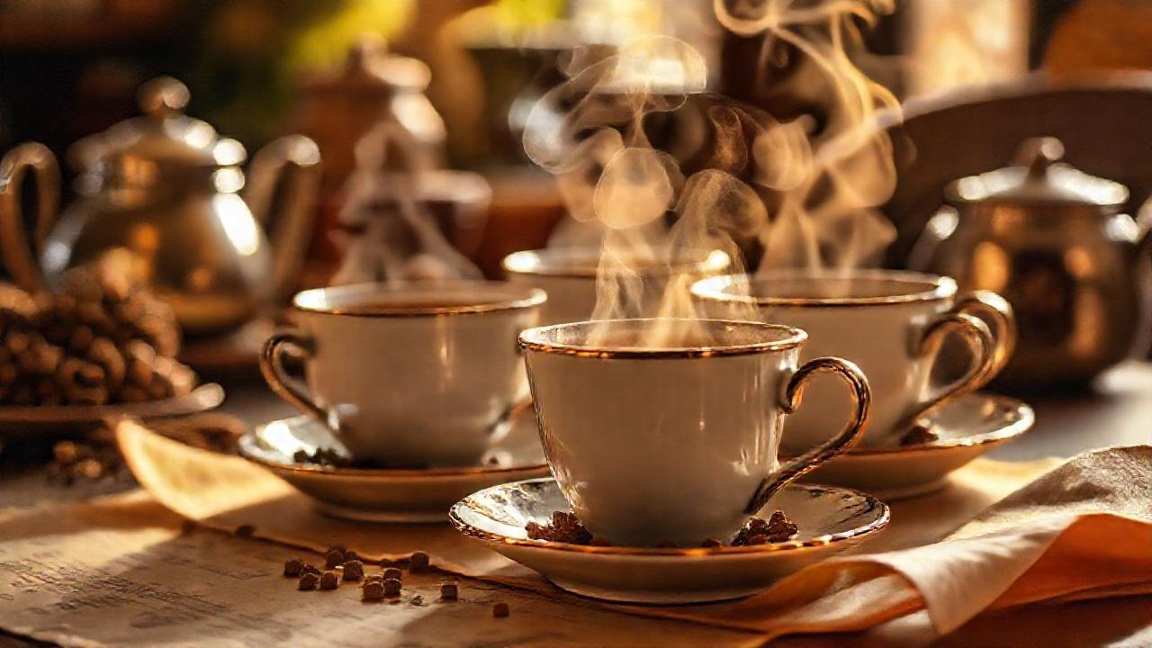 Un café vintage y té reconfortantes