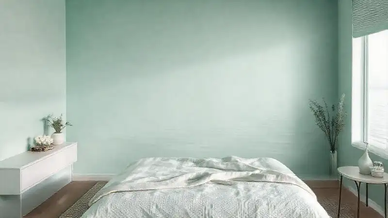 Un dormitorio tranquilo y acuático
