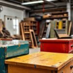 Artesano habilidoso crea muebles brillantes