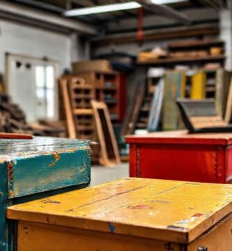 Artesano habilidoso crea muebles brillantes