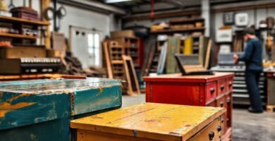 Artesano habilidoso crea muebles brillantes