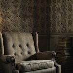 Un sillón vintage crea ambiente acogedor y nostálgico