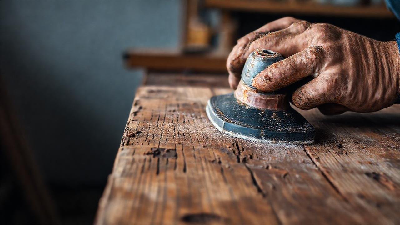 Un artesano frustrado corrige muebles viejos