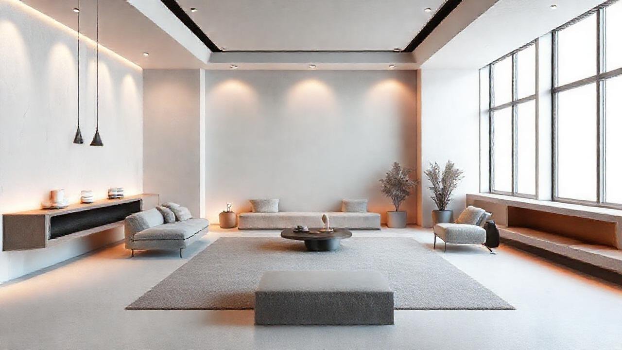 Un interior minimalista elegante y cálido