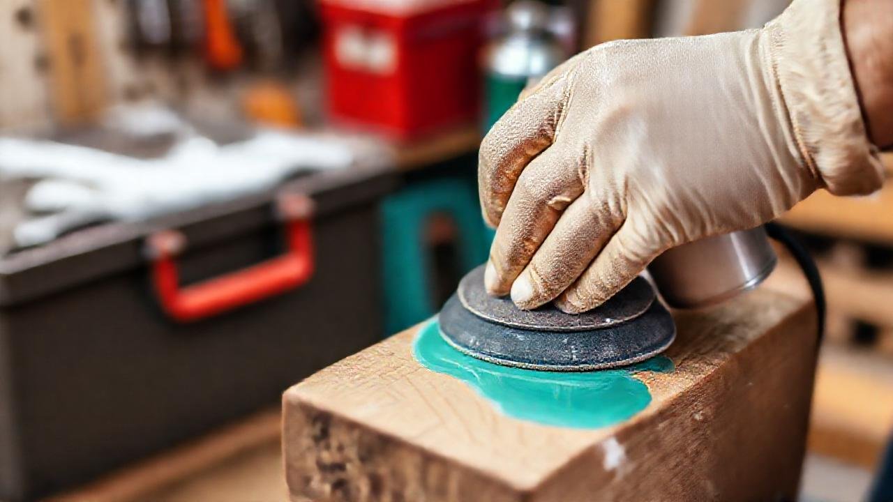 Manos lijan madera con brillo