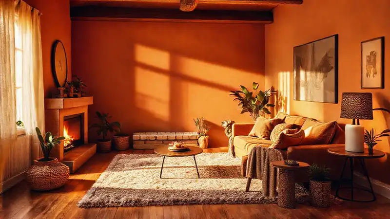 Un salón acogedor y cálido