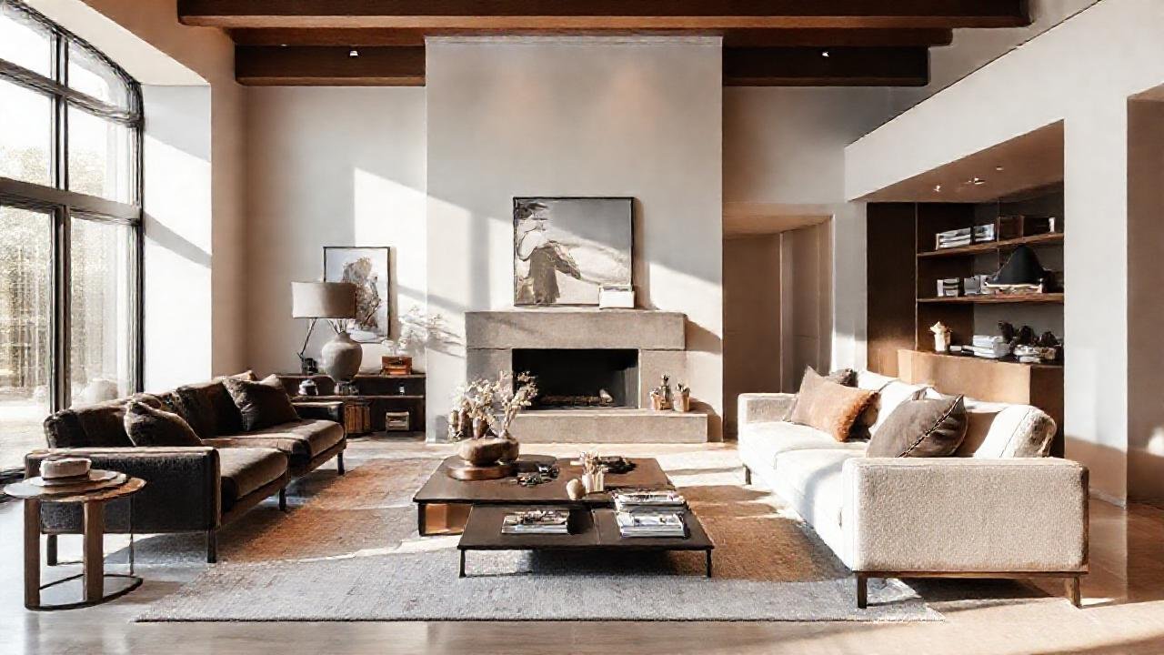 Un salón moderno y sereno