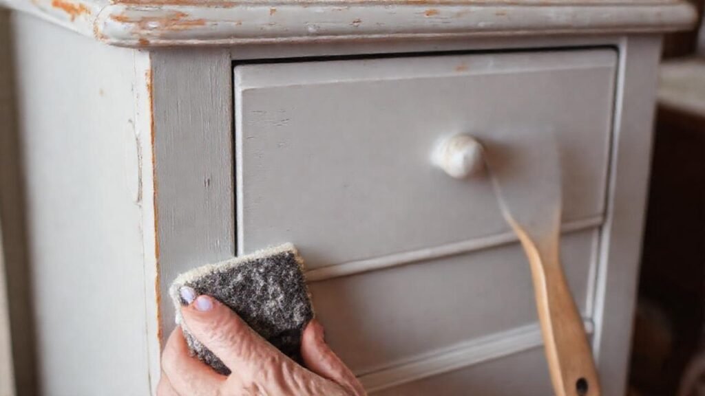 Pintura en polvo transforma muebles con suavidad
