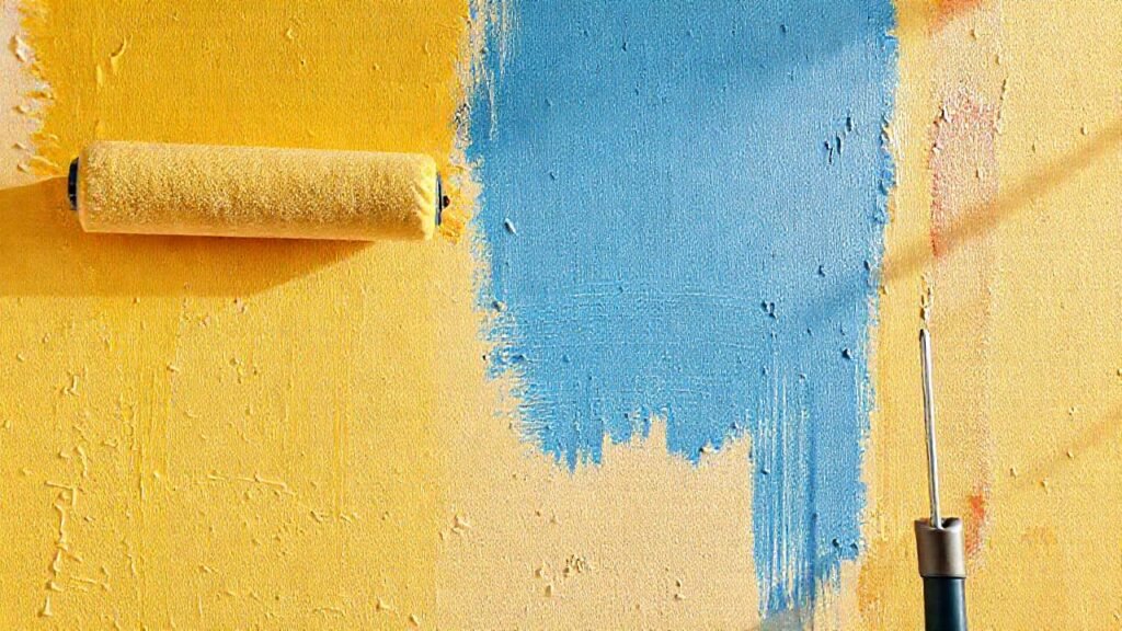 Pintura de pared con pinceladas vibrantes