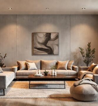 Un salón acogedor y perfecto minimalista