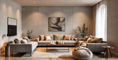 Un salón acogedor y perfecto minimalista