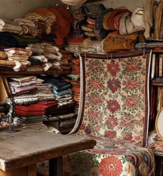 Un taller de costura vintage y acogedor