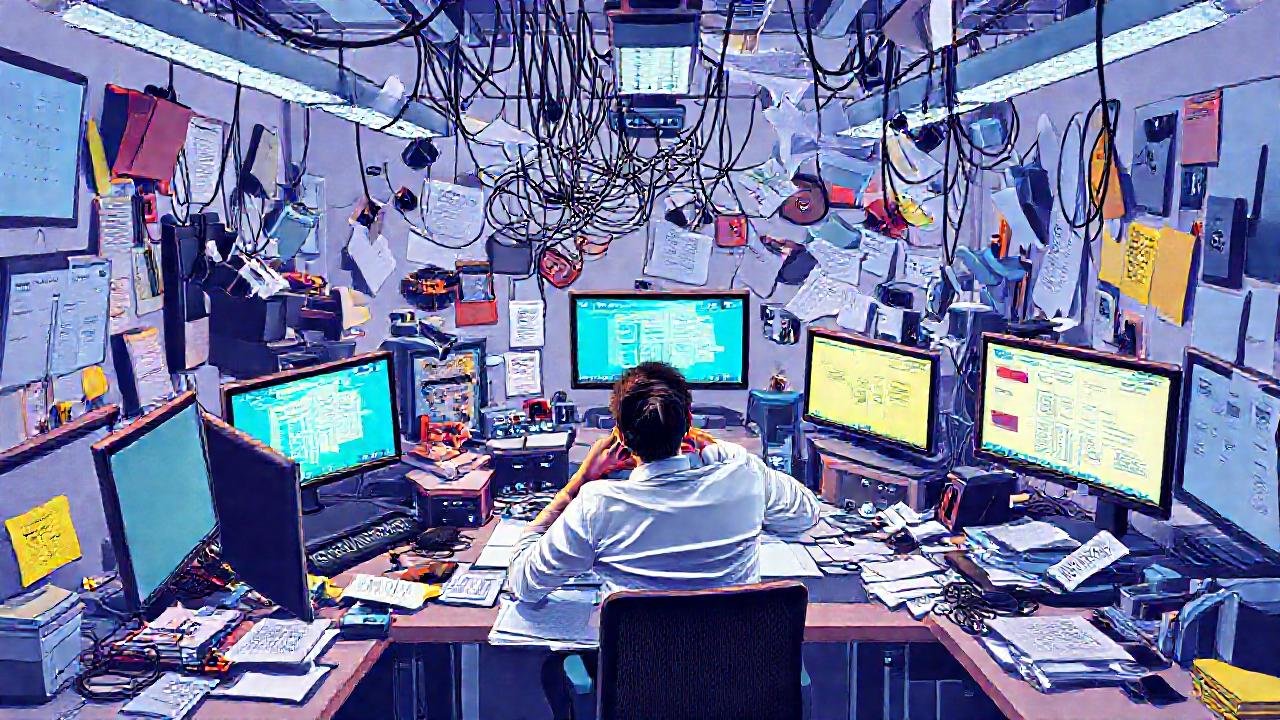 Un espacio de trabajo digitalmente caótico