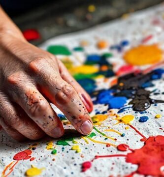Pintura vibrante y caótica