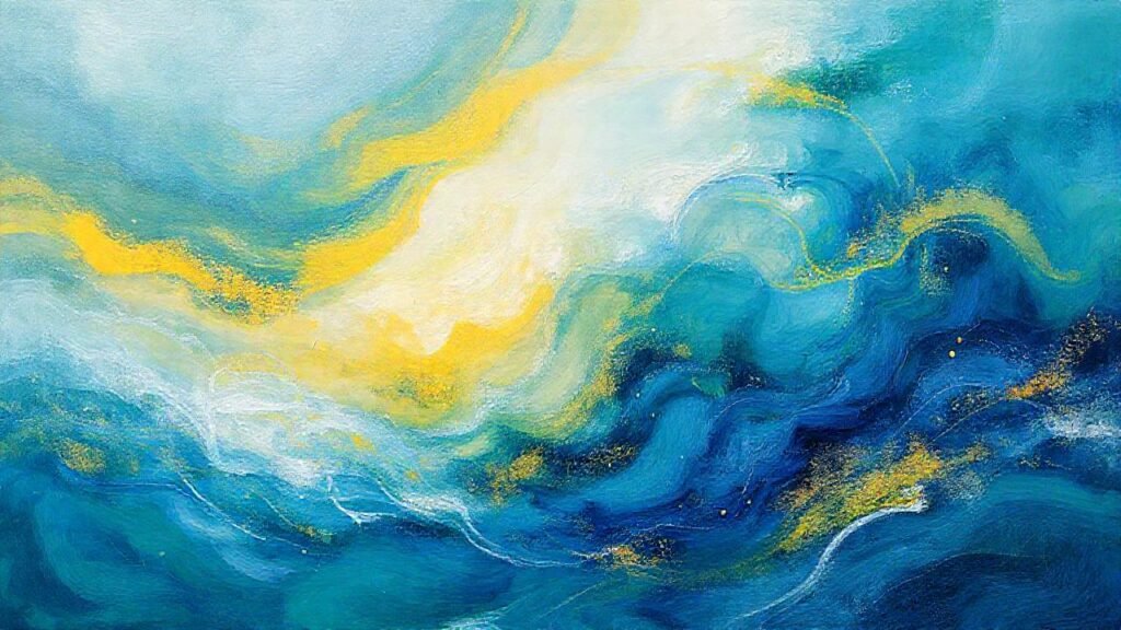 Un paisaje sereno y vibrante en colores