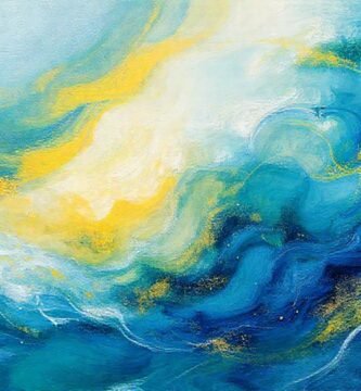 Un paisaje sereno y vibrante en colores