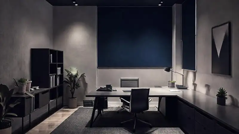 Un despacho minimalista y sereno inspira productividad