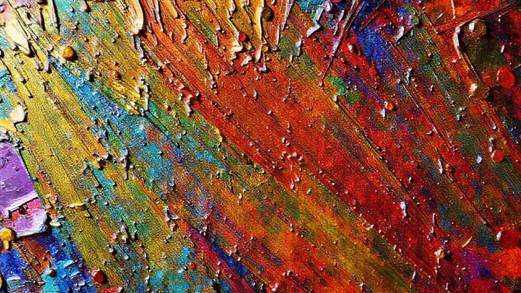 Pintura metálica vibrante y dramática