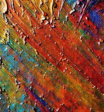 Pintura metálica vibrante y dramática