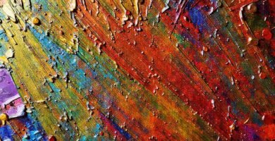 Pintura metálica vibrante y dramática