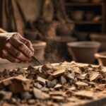 Restaurando antigüedades con delicada precisión