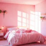 Un dormitorio rosa