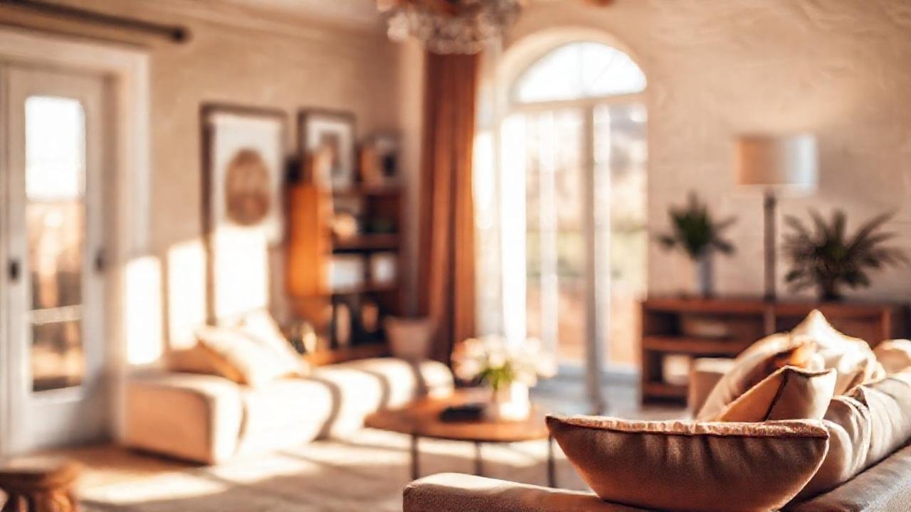 Un salón acogedor, cálido y sofisticado