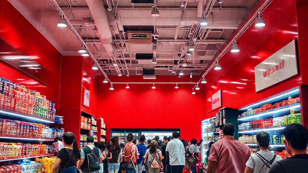 Tienda moderna vibra con emoción intensa