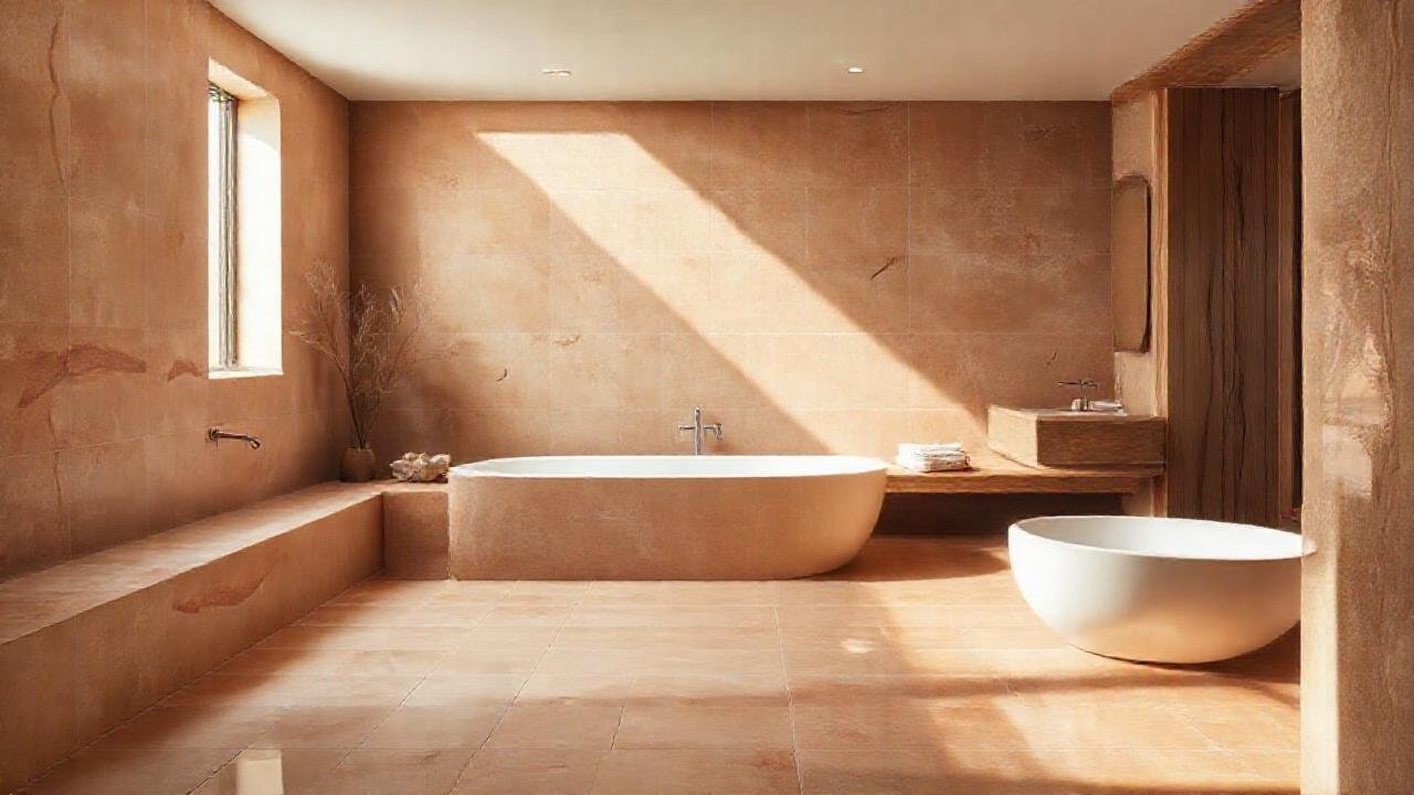 Un baño tranquilo y minimalista