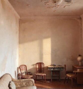 Habitación acogedora con luz cálida