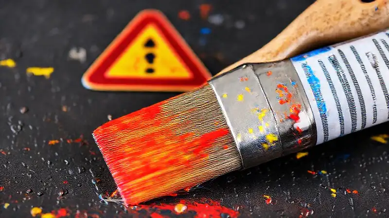 Un pintor profesional aplica color texturizado