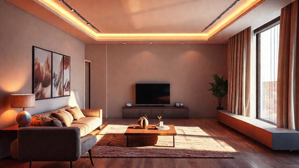 Diseño de interiores digitalmente elegante y vibrante