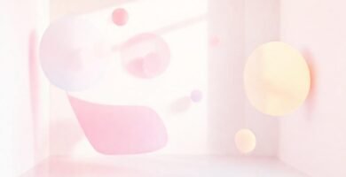 Un salón etéreo y minimalista pastel