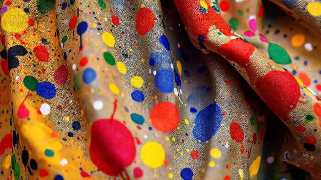 Textiles vibrantes con diseño artístico