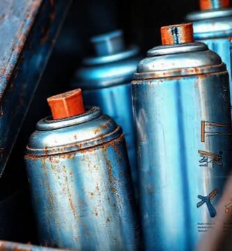 Metal oxidado y herramientas brillantes