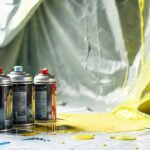 Una ilustración técnica de pintura proyectada