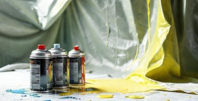 Una ilustración técnica de pintura proyectada