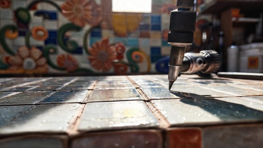 Un mural cerámico vibrante y duradero