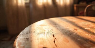Mesa de madera vintage