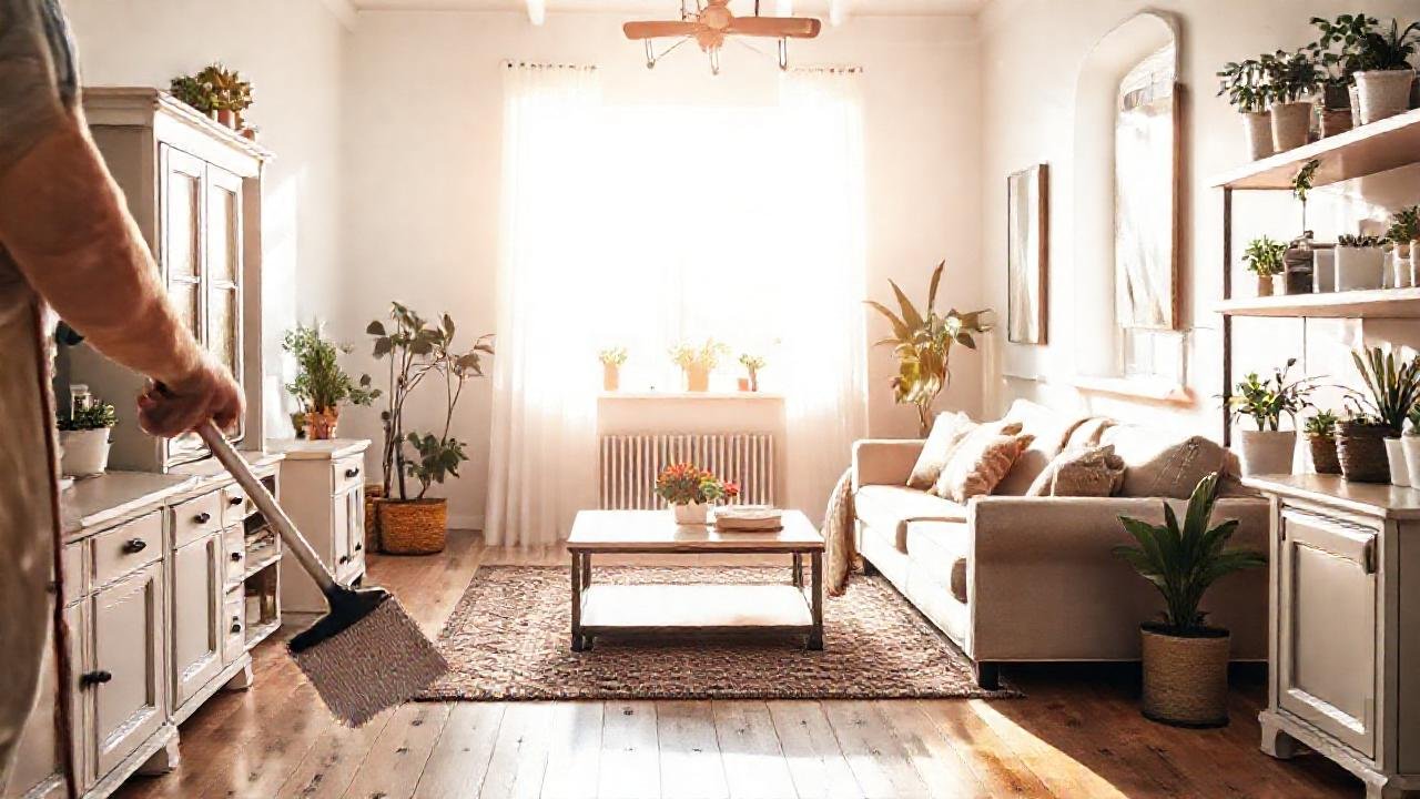 Un salón luminoso, pintado y acogedor